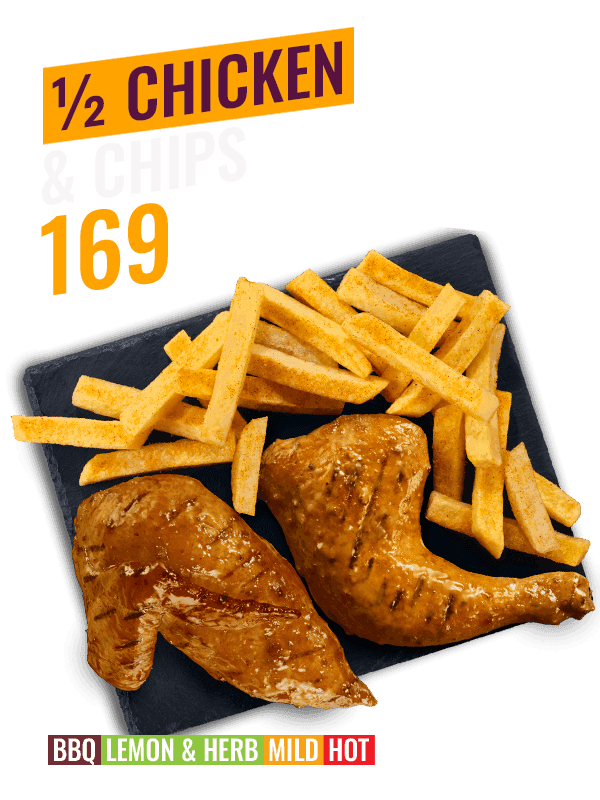 ½ Chicken with Famous Hand-Cut Chips